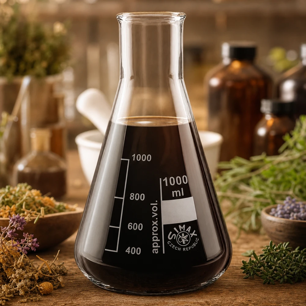 Erlenmeyer met brede hals 300 ml met conische vorm voor optimaal mengen van oplossingen