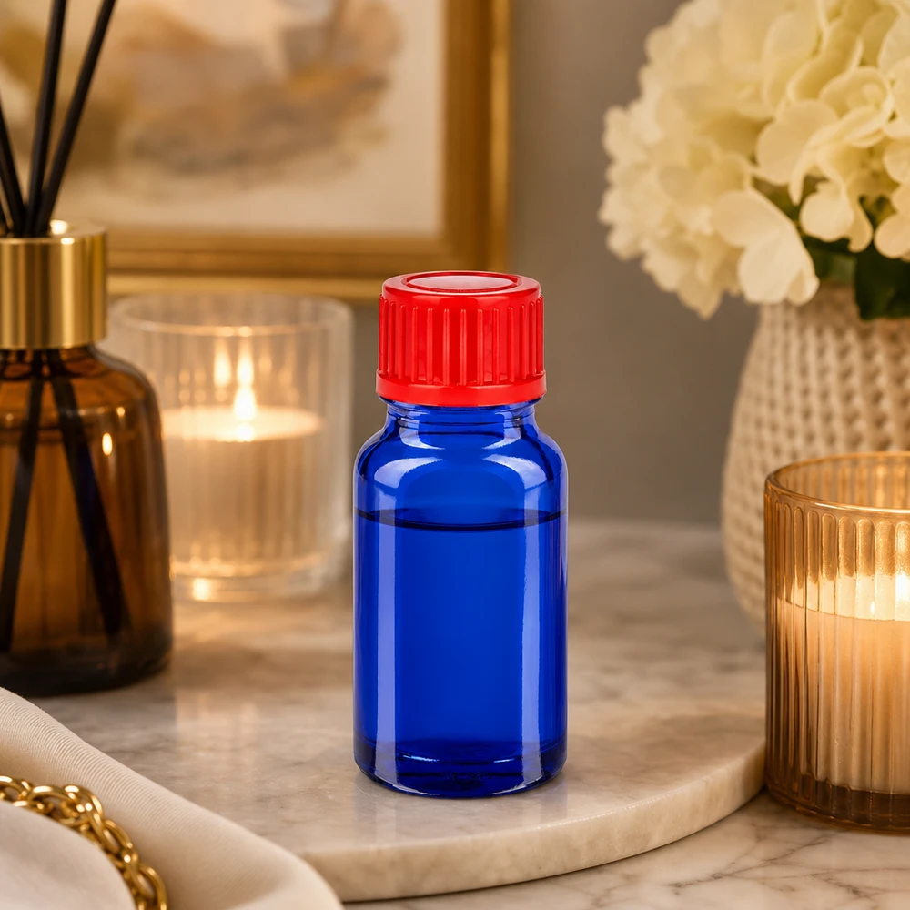 10ml fles 11mm SV rood STD BlueLine UT18/10 Medisch 10ml glazen flesje BlueLine serie met lekvrije rode schroefdop