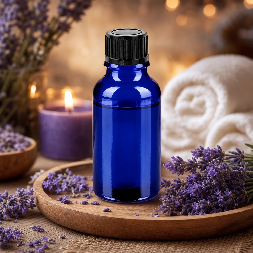 Lichtbeschermende glazen fles 20ml met robuuste zwarte schroefdop voor langdurig bewaren