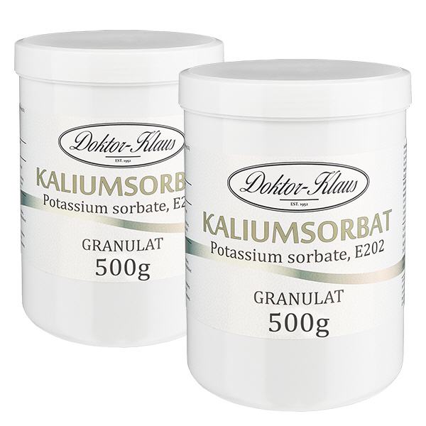 1000 g kaliumsorbaat, in pot met witte schroefdop. 1000 g kaliumsorbaat, in pot met witte schroefdop.