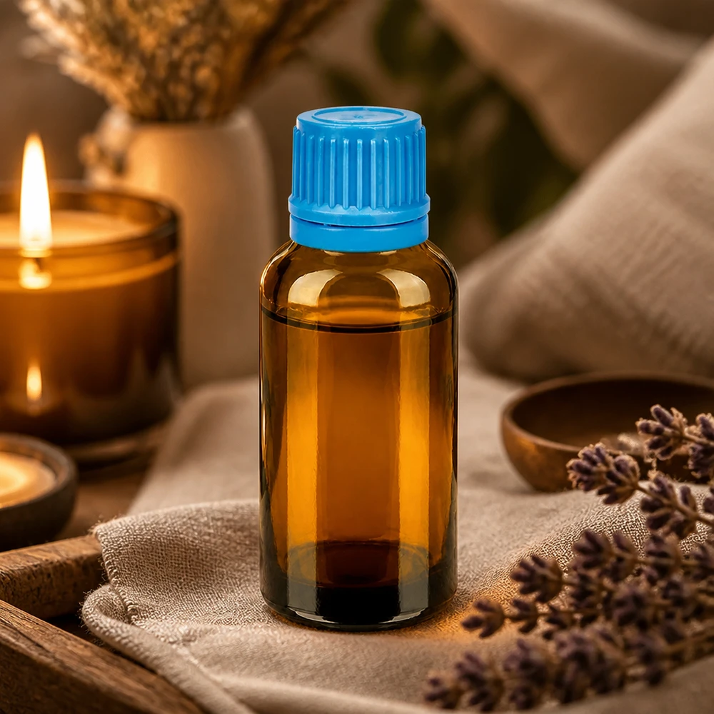 30 ml dikwandige amberkleurige glazen fles met stevige dop, ideaal voor geconcentreerde oplossingen