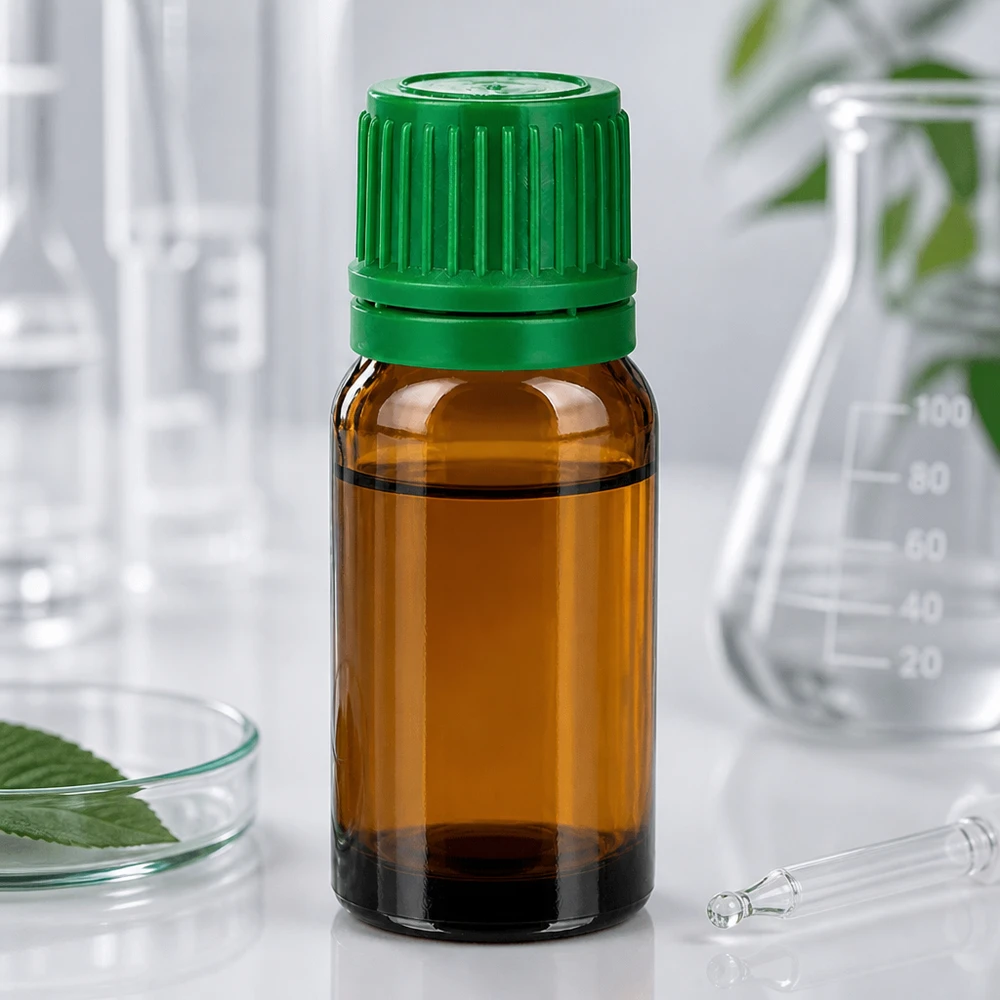10ml flesje 11mm SV groen OV BrownLine UT18/10 10ml BrownLine flesje met groene dop perfect voor doe-het-zelf cosmetica en mengsels