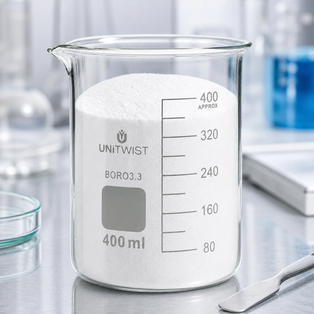 Bécher 400ml borosilicate, forme basse UNiTWIST Chemisch bekerglas 400 ml, borosilicaat, UNiTWIST, met uitgietmond en milliliterschaal