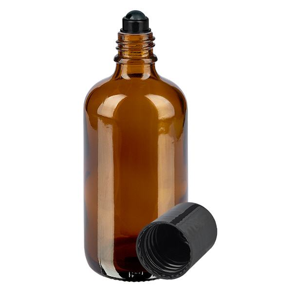 Glas deostick fles bruin 100ml, lege deo roller (Roll On) Glas deostick fles bruin 100ml, lege deo roller (Roll On)