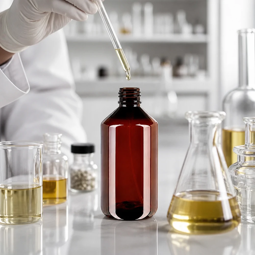 PET-fles van 750 ml met verstuiver, wit, geschikt voor etherische oliën en cosmetische vloeistoffen