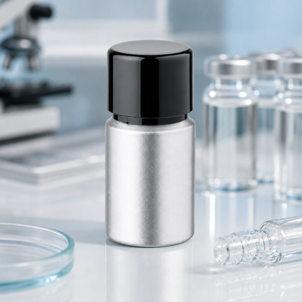 10 ml aluminium flesje met beschermende behandeling - duurzaam gebeitst oppervlak tegen oxidatie en corrosie