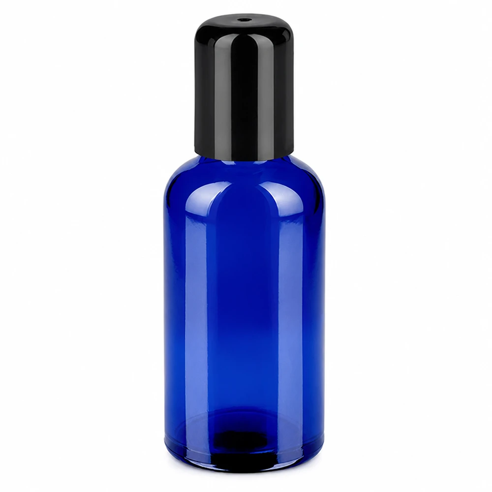 50ml flacon roll-on zwart STD BlueLine UT18/50 50ml roll-on flesje zwart STD BlueLine UT18/50 perfect voor essentiële oliën en serums