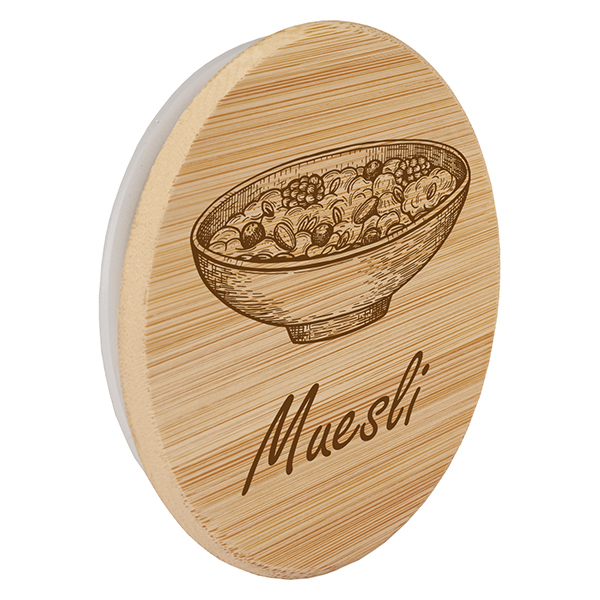 Houten deksel "Muesli" voor WECK RR100 Houten deksel "Muesli" voor WECK RR100