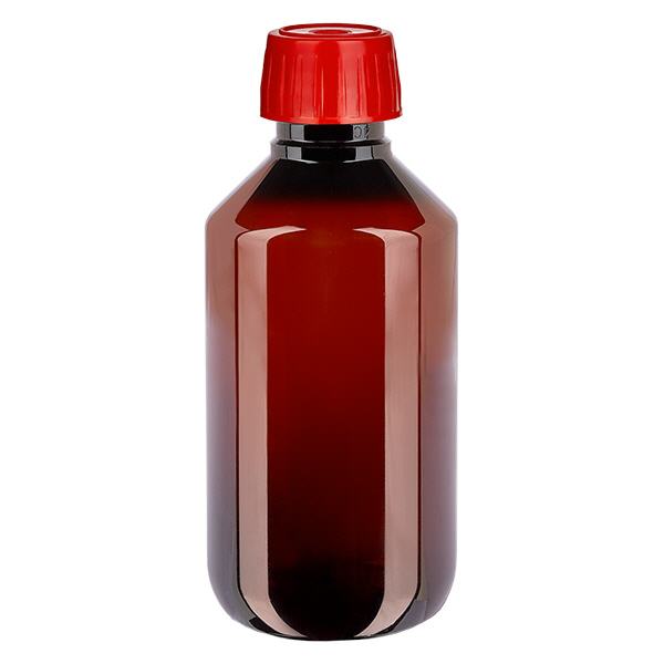 PET fles 200ml met ontgassingsdop rood PET fles 200ml met ontgassingsdop rood