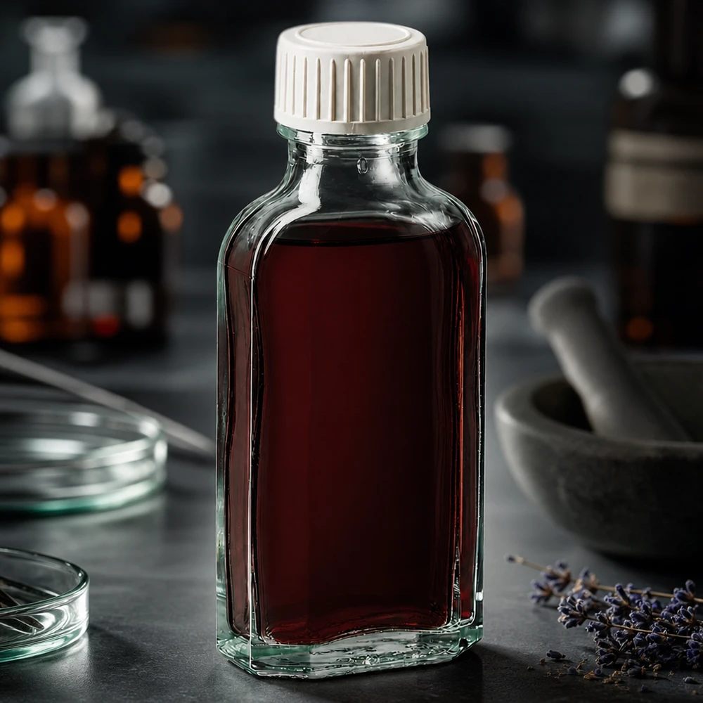 Doorzichtige Meplat-reisflacon van 50 ml, van glas, met een lekvrije kunststof dop