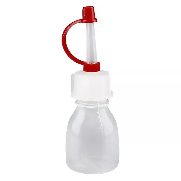 Laboratoriumfles met nauwe hals 10ml blank schroefdraad 14 mm incl. druppelsluiting met sluitbandje en dop Laboratoriumfles met nauwe hals 10ml blank schroefdraad 14 mm incl. druppelsluiting met sluitbandje en dop