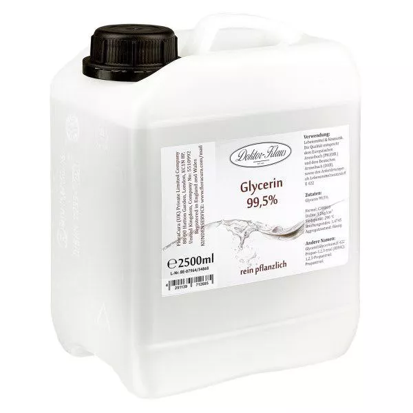 Glycerine 99.7% in 2,5 liter HDPE bus VR - E 422