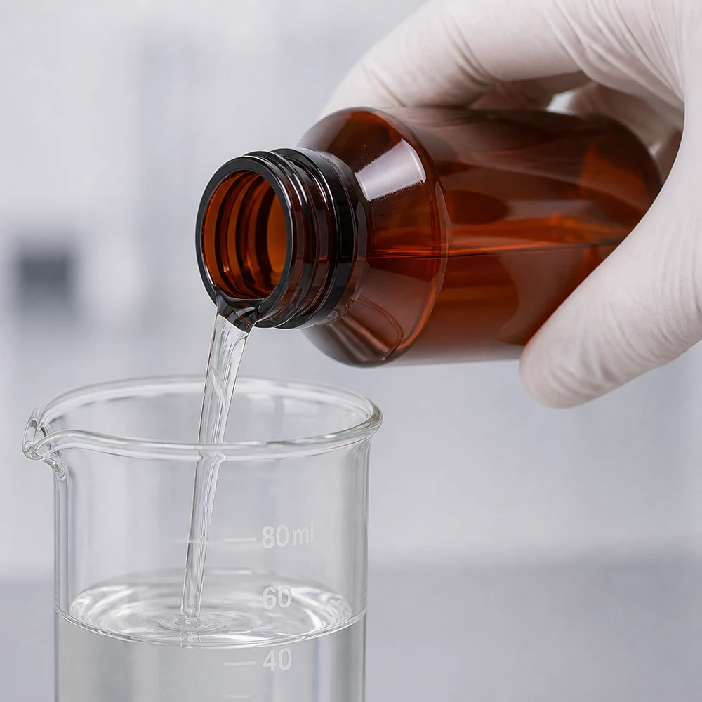 50 ml PET medicijnfles met verstuiver zwart GCMI 28/410 incl. dop transparant, standaard Bruine PET-fles van 100 ml met kindveilige verzegeling voor farmaceutische en cosmetische producten