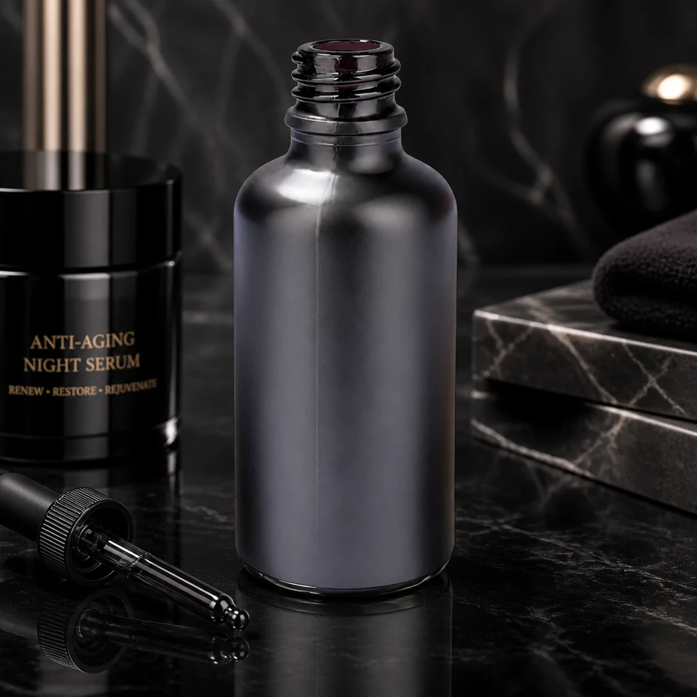 50ml apothekersfles BlackLine UT18/50 UNiTWIST met cilindrische vorm voor optimale opslag