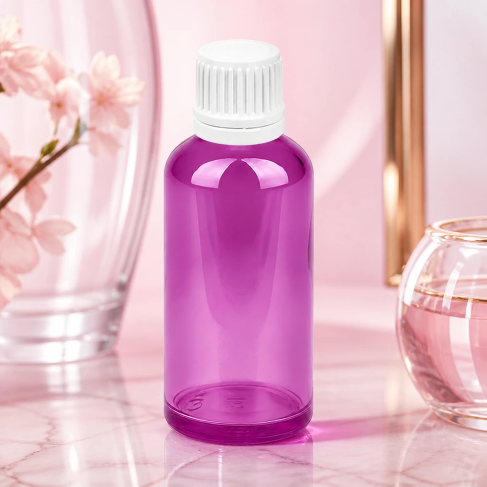 50ml druppelfles van robuust materiaal met duurzame witte schroefdop voor dagelijks gebruik
