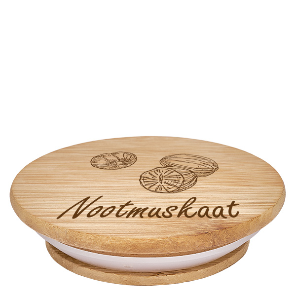Houten deksel "Nootmuskaat" voor WECK RR60