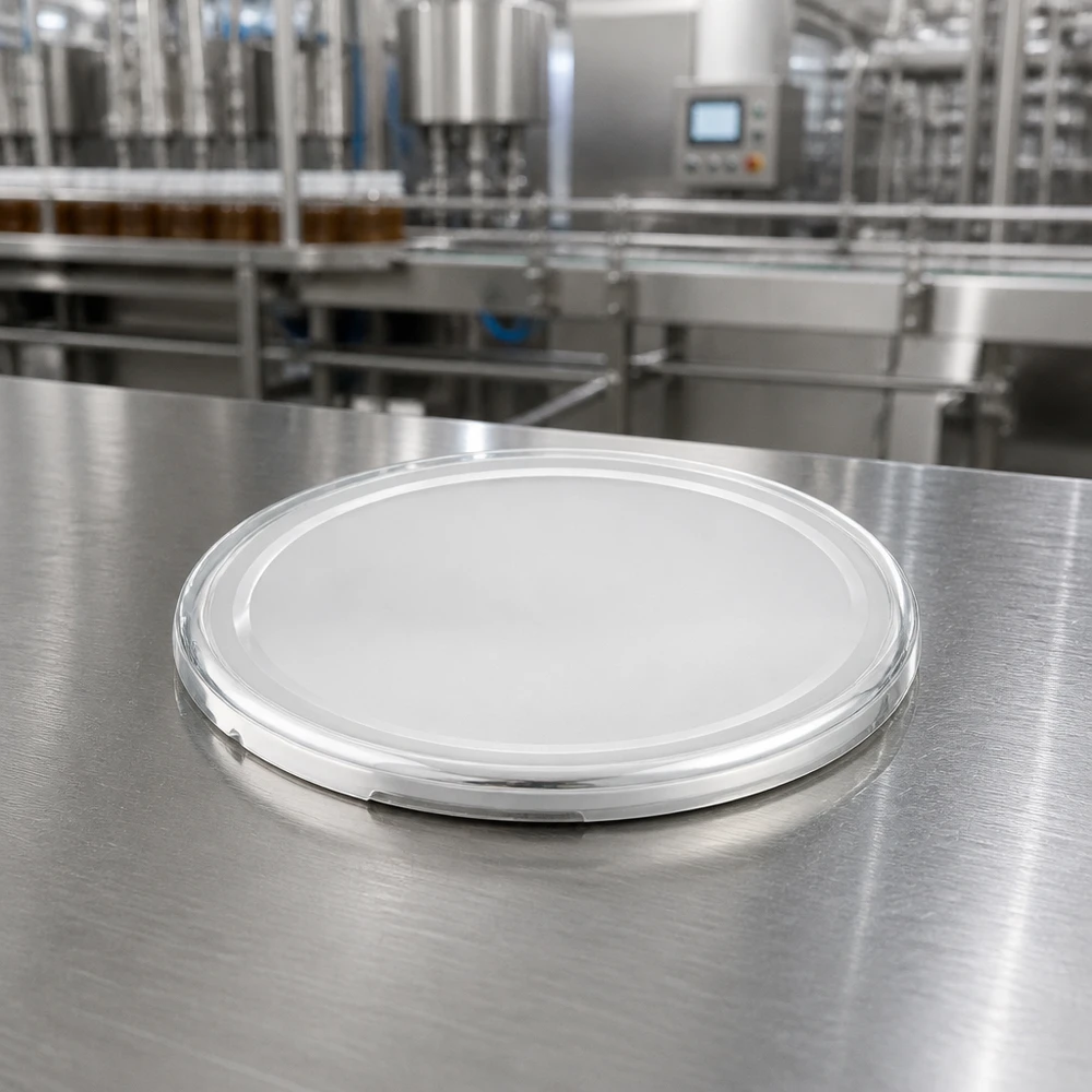 Twist-off-deksel 82 mm wit BasicSeal UNiTWIST TO82 glad oppervlak hygiënisch ontwerp close-up