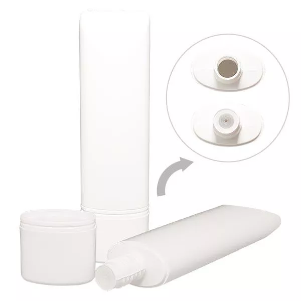 Staande tube 50 ml wit HD/LDPE incl. staande sluiting