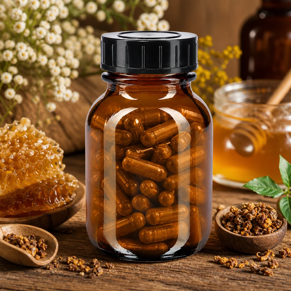 Hoogwaardige apothekersfles van 50 ml gemaakt van UV-beschermend amberkleurig glas met praktische schroefdop