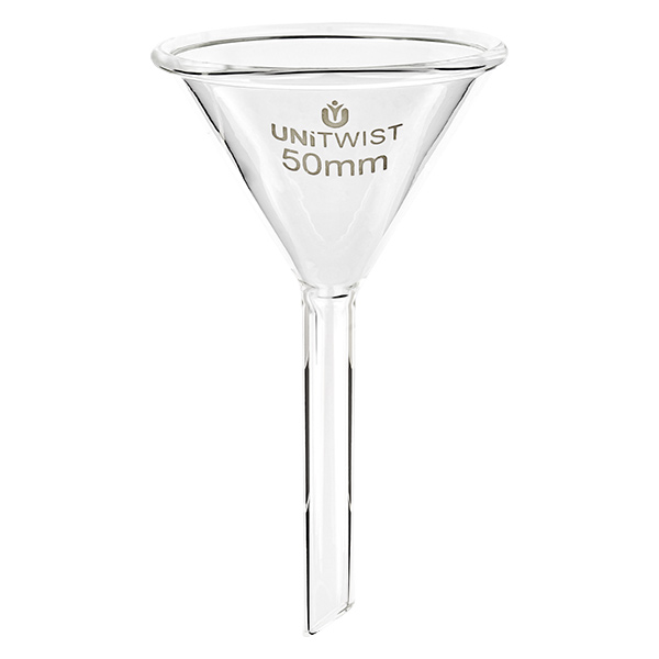 Glazen trechter ø50mm borosilicaat UNiTWIST Glazen trechter ø50mm borosilicaat UNiTWIST