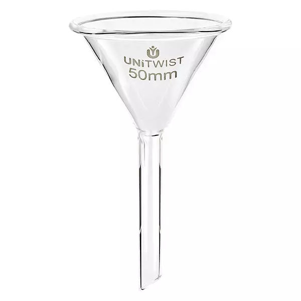 Glazen trechter ø50mm borosilicaat UNiTWIST
