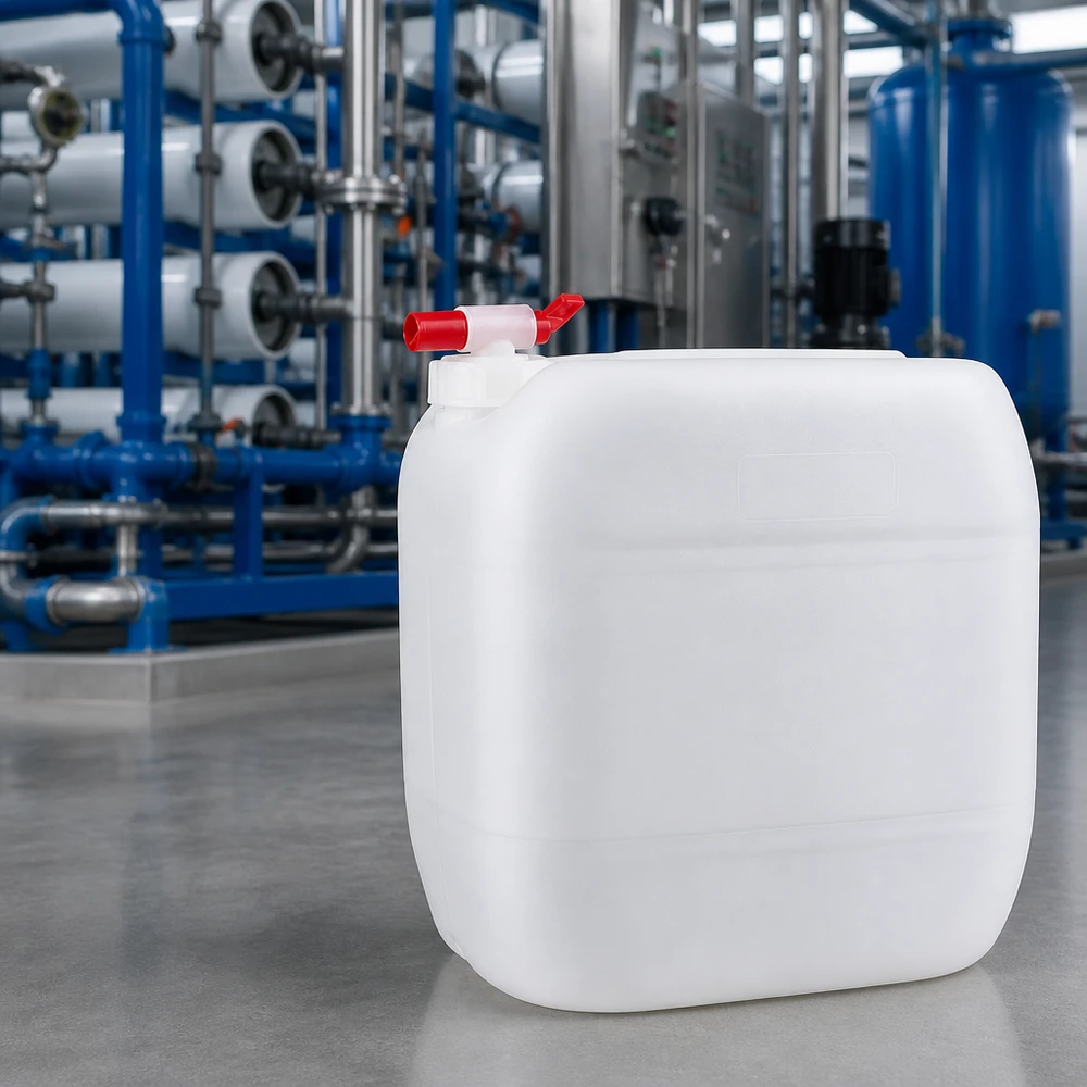 Voedselveilige vloeistofcontainer van 30 liter met rode kraan voor industrieel gebruik