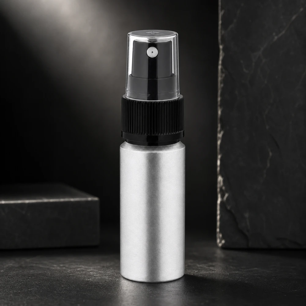 Duurzame aluminium fles van 20 ml met corrosiebestendige coating en precisiespuitkop