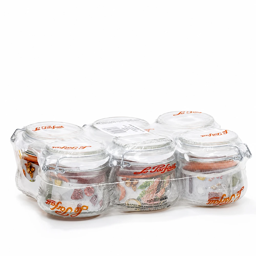 250ml Le Parfait voorraadpotten met draaidop in een set van 6 transparante inmaakpotten Super model
