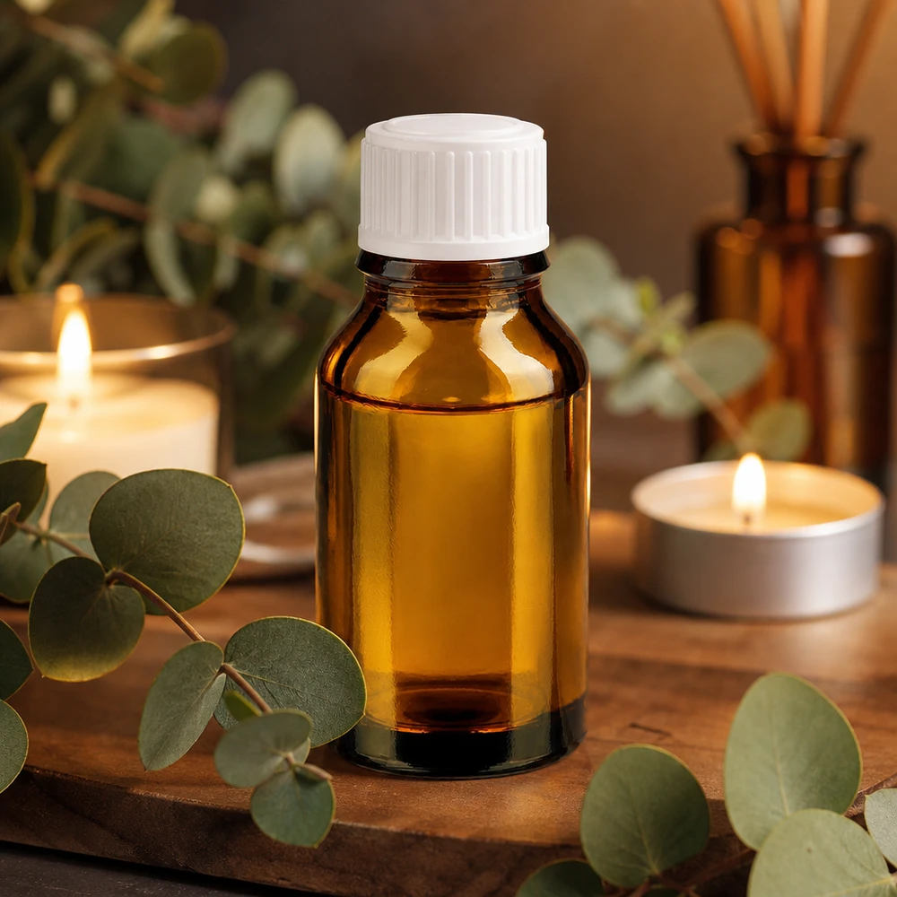 Bruine glazen fles 30ml met wit schroefsluiting St Amberkleurige Apofles van 30 ml, wit glas, witte dop van 11 mm, voor natuurlijke cosmetica