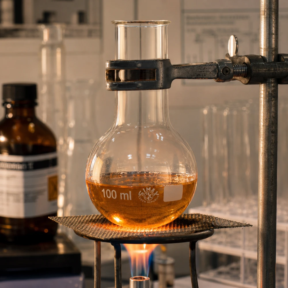 Maatkolf 100ml met wijde hals en duidelijke volumemarkeringen voor exacte meetresultaten