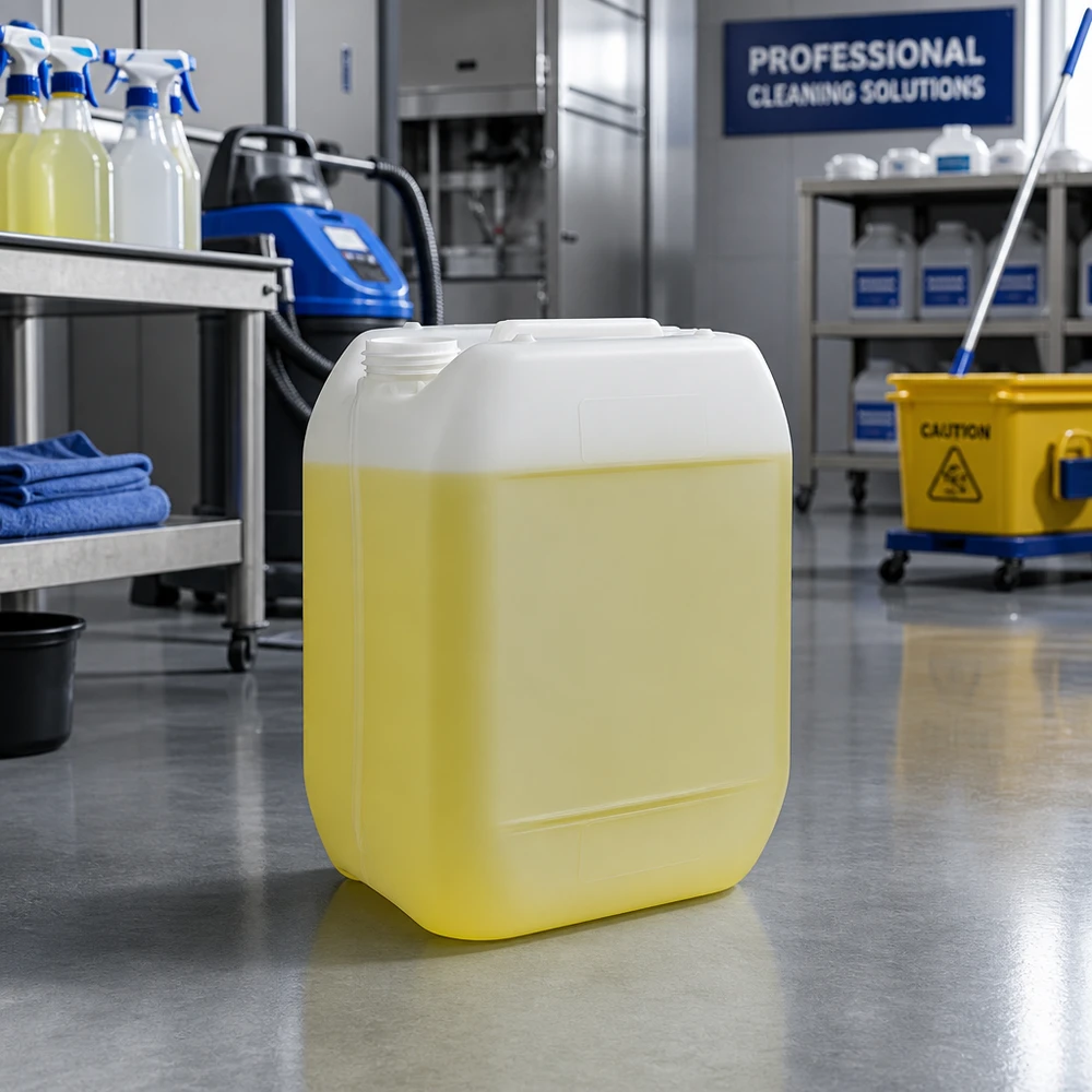 10l jerrycan, UN-toelating, zonder schroefsluiting Platte rechthoekige jerrycan van 10 liter zonder sluiting, ruimtebesparend voor schoonmaakmiddelen