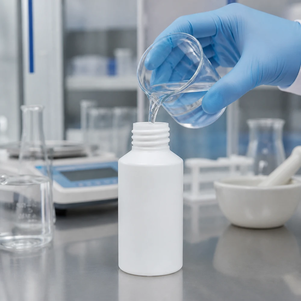 Voedselveilige HDPE-apotheekfles van 50 ml, wit, zonder dop, voor vloeistoffen en poeders