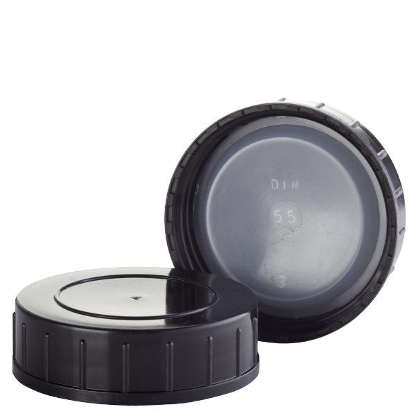 Schroefsluiting zwart van PPN 55 mm (DIN 55)