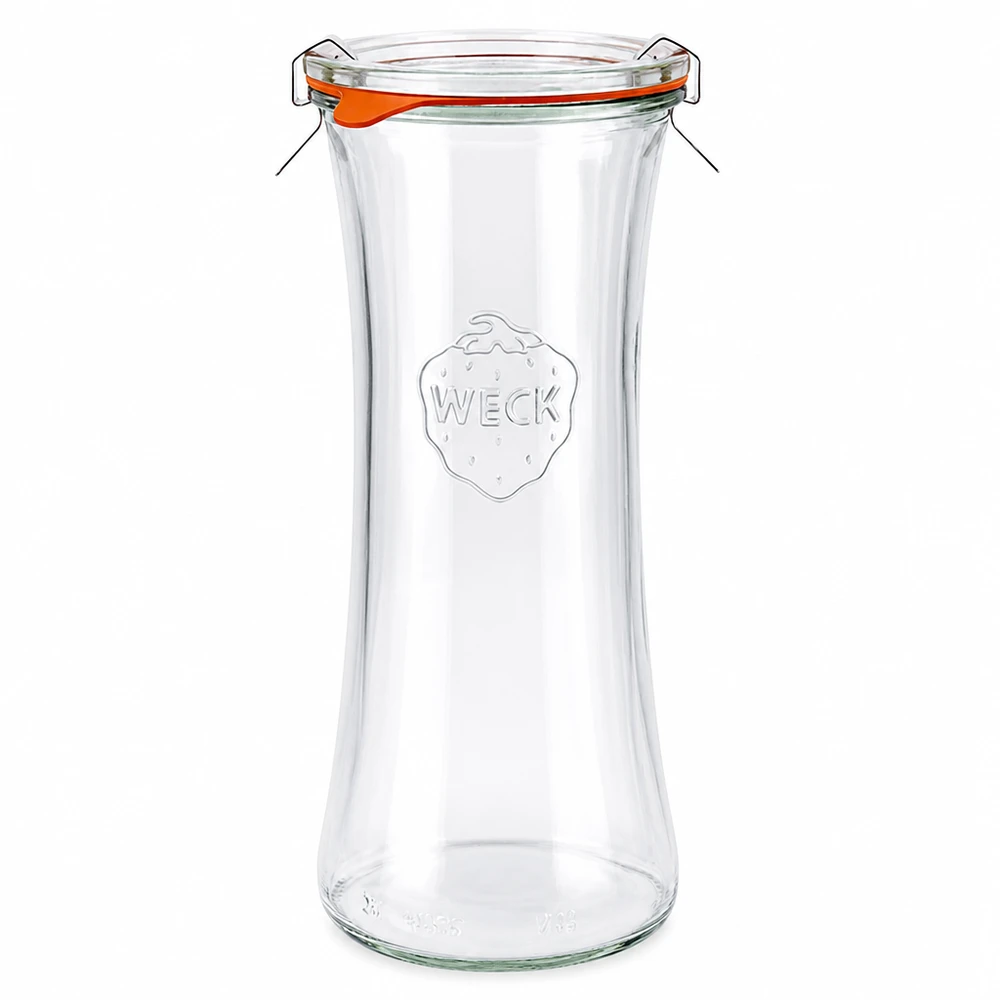 WECK delicatessenpot 700ml RR80 met glazen deksel en rubberen ring, lege inmaakpot voor inmaken en bewaren