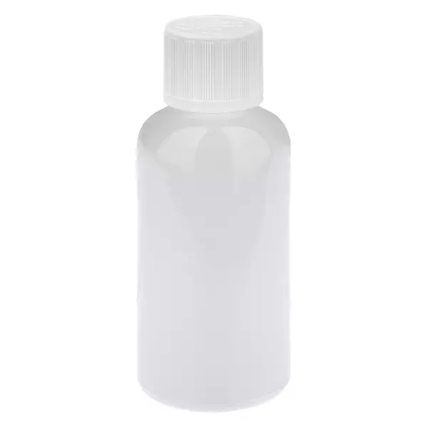 50 ml druppelfles 1,2 mm wit standaarddop kindveilige sluiting WhiteLine UT18/50 50 ml druppelfles 1,2 mm wit standaarddop kindveilige sluiting WhiteLine UT18/50