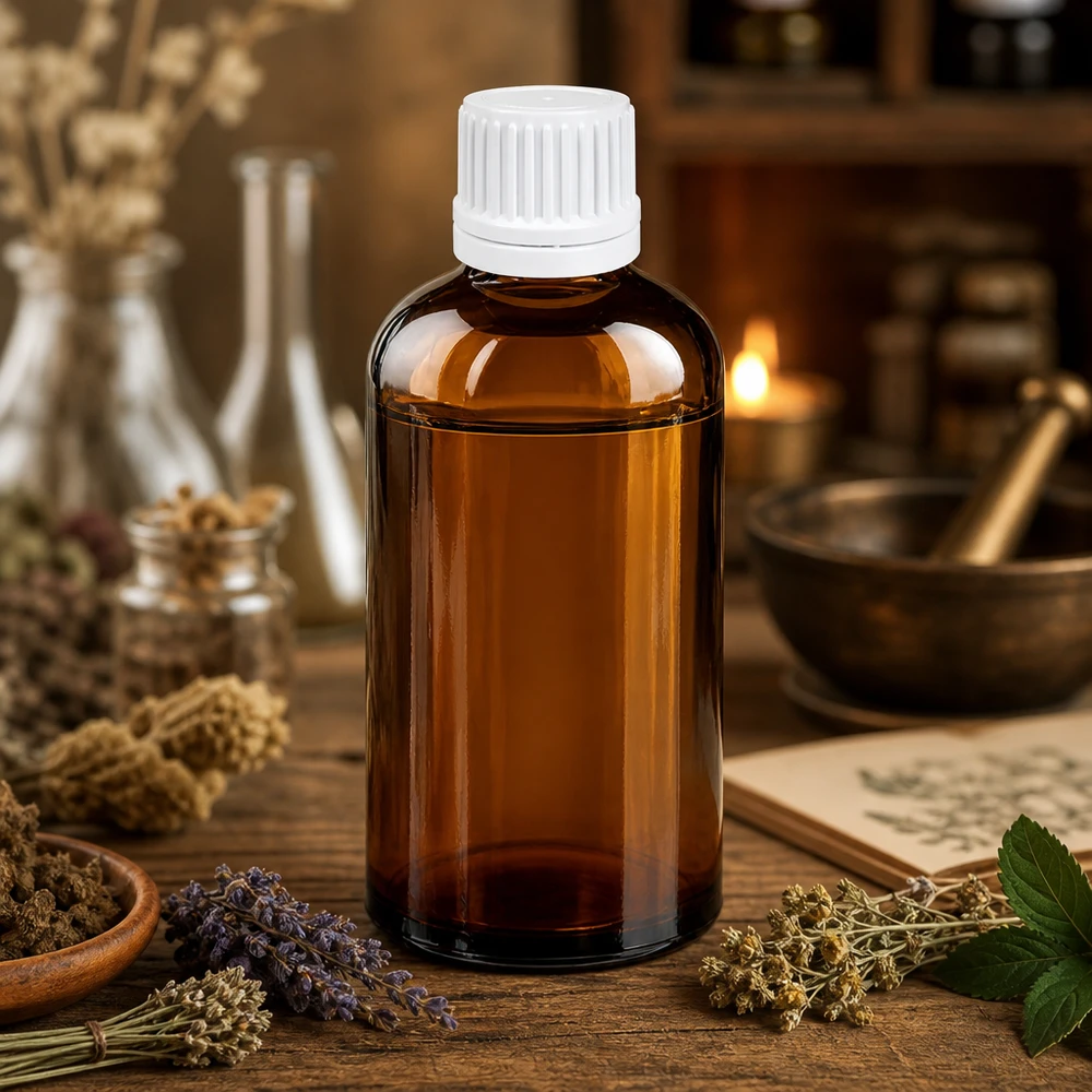 Veelzijdige 100ml druppelflacon voor cosmetische serums, tincturen en kruidenextracten