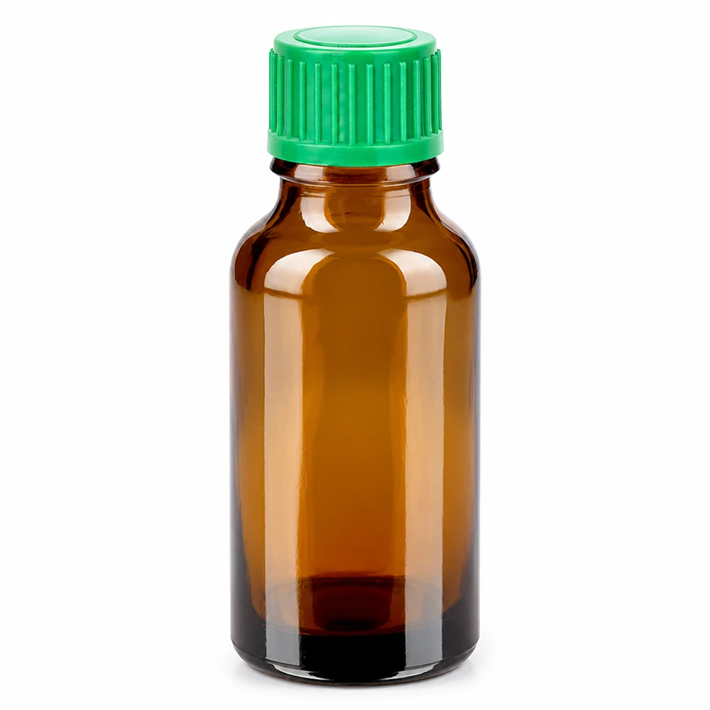 20ml Druppelflesje 0.8mm groen STD BrownLine UT18/20 Klein glazen flesje van 20 ml met druppelaar, ideaal voor cosmetische en farmaceutische toepassingen