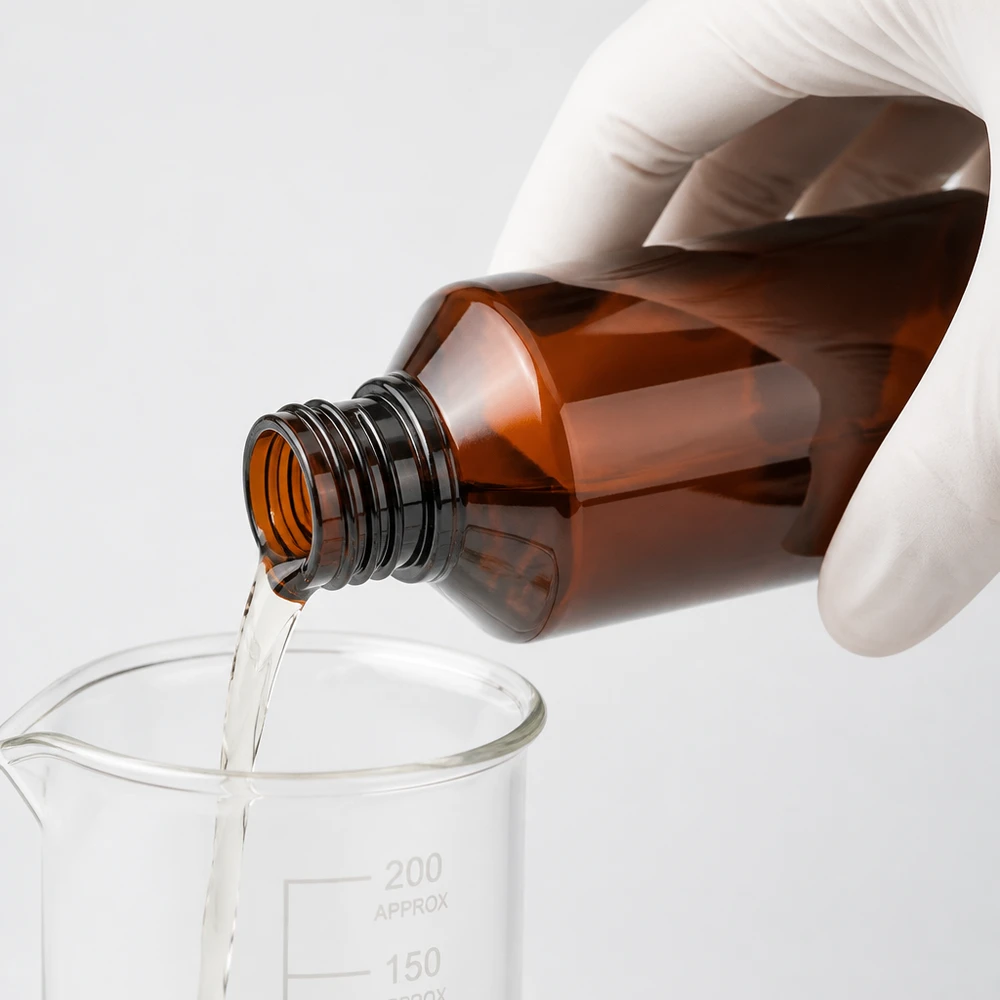 PET-fles 200ml met dispenserpomp zwart Bruine plastic fles van 200 ml met maatbeker voor het vakkundig overgieten van serum