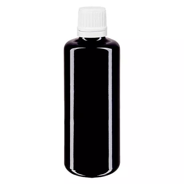 Apothekersflesje viol. 50ml druppelaar v. 1.2mm wit OV Apothekersflesje viol. 50ml druppelaar v. 1.2mm wit OV