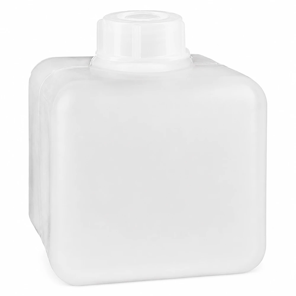 PE-HD-laboratoriumfles 500 ml, smalle hals, naturel, voor het veilig bewaren van chemicaliën
