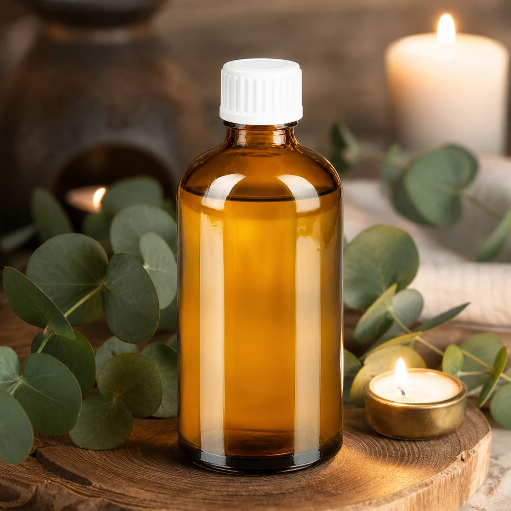 100ml druppelflesje 0.9mm wit STD BrownLine UT18/100 Amberkleurige glazen fles van 100 ml met witte druppeldop voor cosmetische producten
