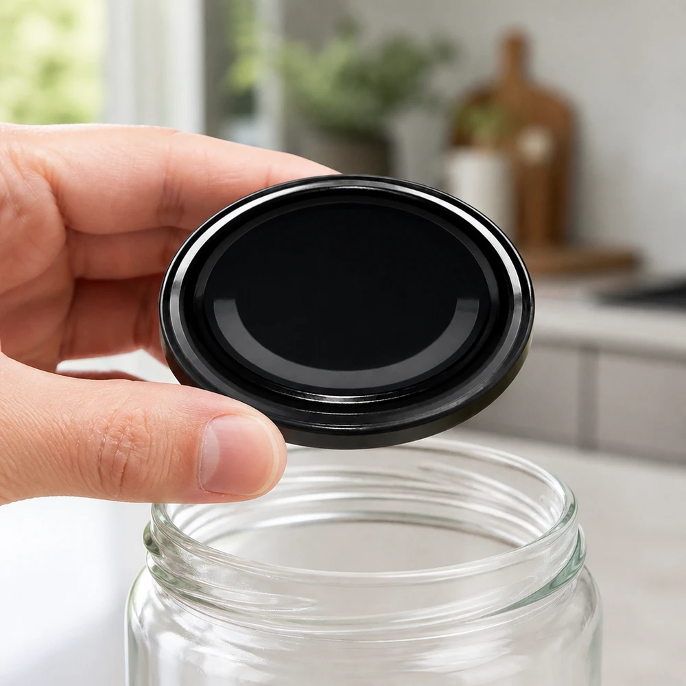 UNiTWIST schroefdeksel zwart 63 mm BioSeal unitemp hittebestendig voor jam en sappen