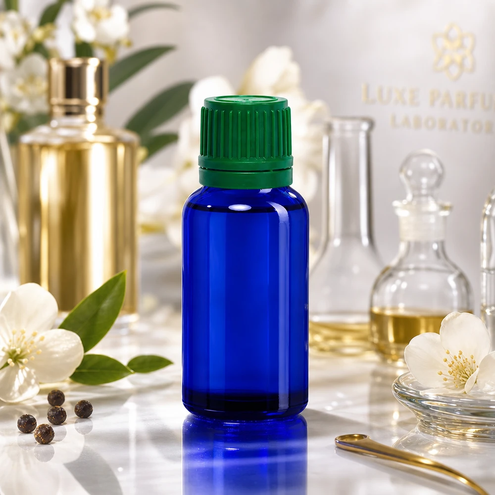 Robuust glazen flesje van 20 ml met lekvrije schroefdop voor dagelijks gebruik
