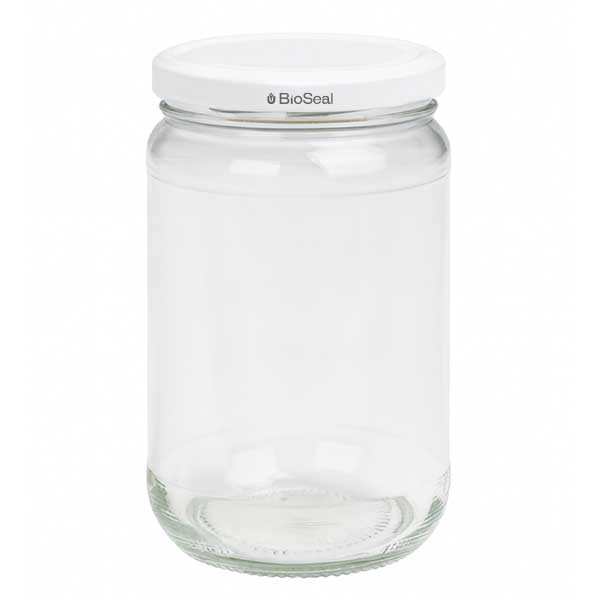 305ml rond glas met BioSeal deksel wit UNiTWIST