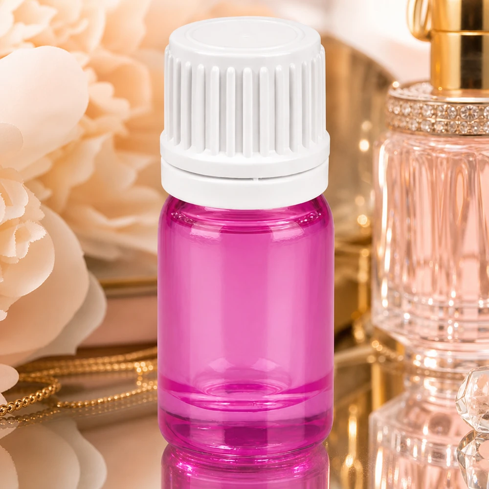 Precieze 5 ml PurpleLine doseerfles in paars voor nauwkeurig aanbrengen van actieve ingrediënten