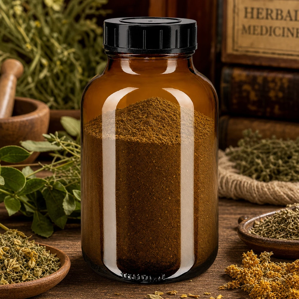 Fles met wijde hals 1000 ml bruin glas met schroefdeksel Grote 1000ml amberkleurige glazen apothekersfles met zwart deksel voor kruidenpoeders en tincturen