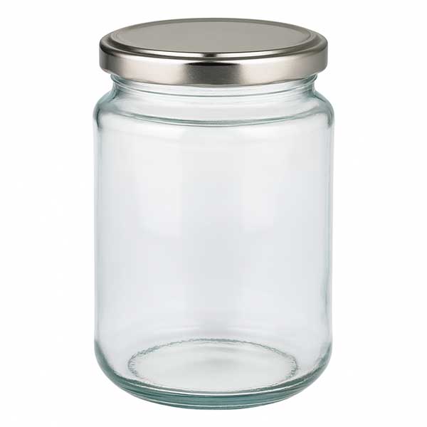 382ml rond glas met BasicSeal deksel zilver UNiTWIST