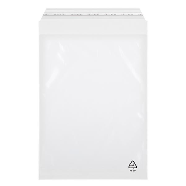 100 zakken met zelfklevende sluiting 120x230 mm met afgeschuinde flap 50 mm dikte: 60 mµ 100 zakken met zelfklevende sluiting 120x230 mm met afgeschuinde flap 50 mm dikte: 60 mµ