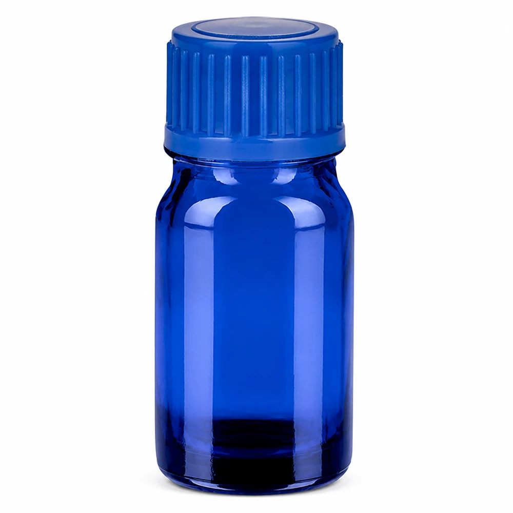 Blauw 5ml monsterflesje met 11mm schroefdop perfect voor laboratorium en onderzoek