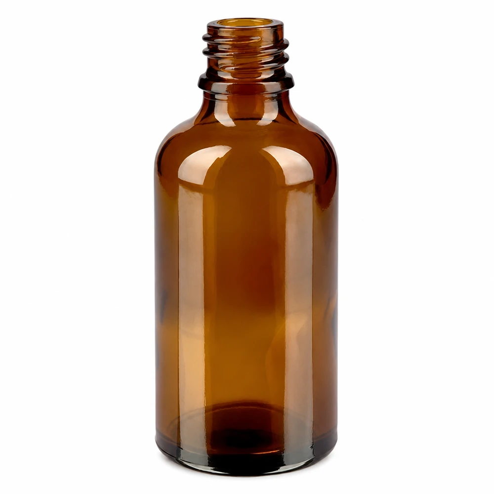 50ml bruin glazen apothekersflesje met schroefdraad voor essentiële oliën en medicijnen